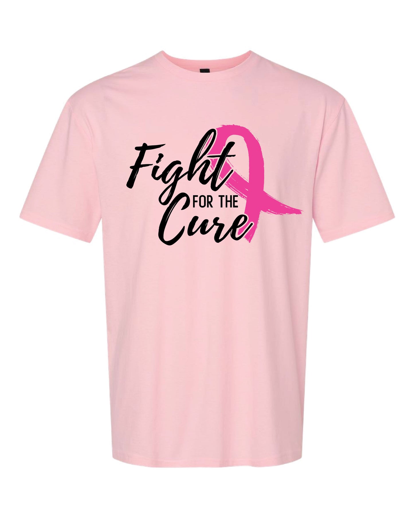 Breast Cancer Awareness Light Pink Tee - Full Front Design