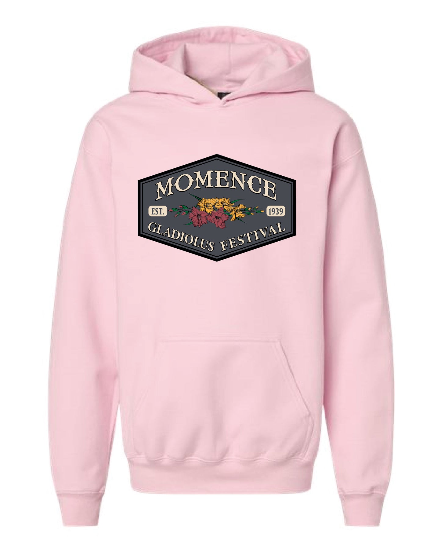 Youth Light Pink - Hooded Sweatshirt - Full Front Design