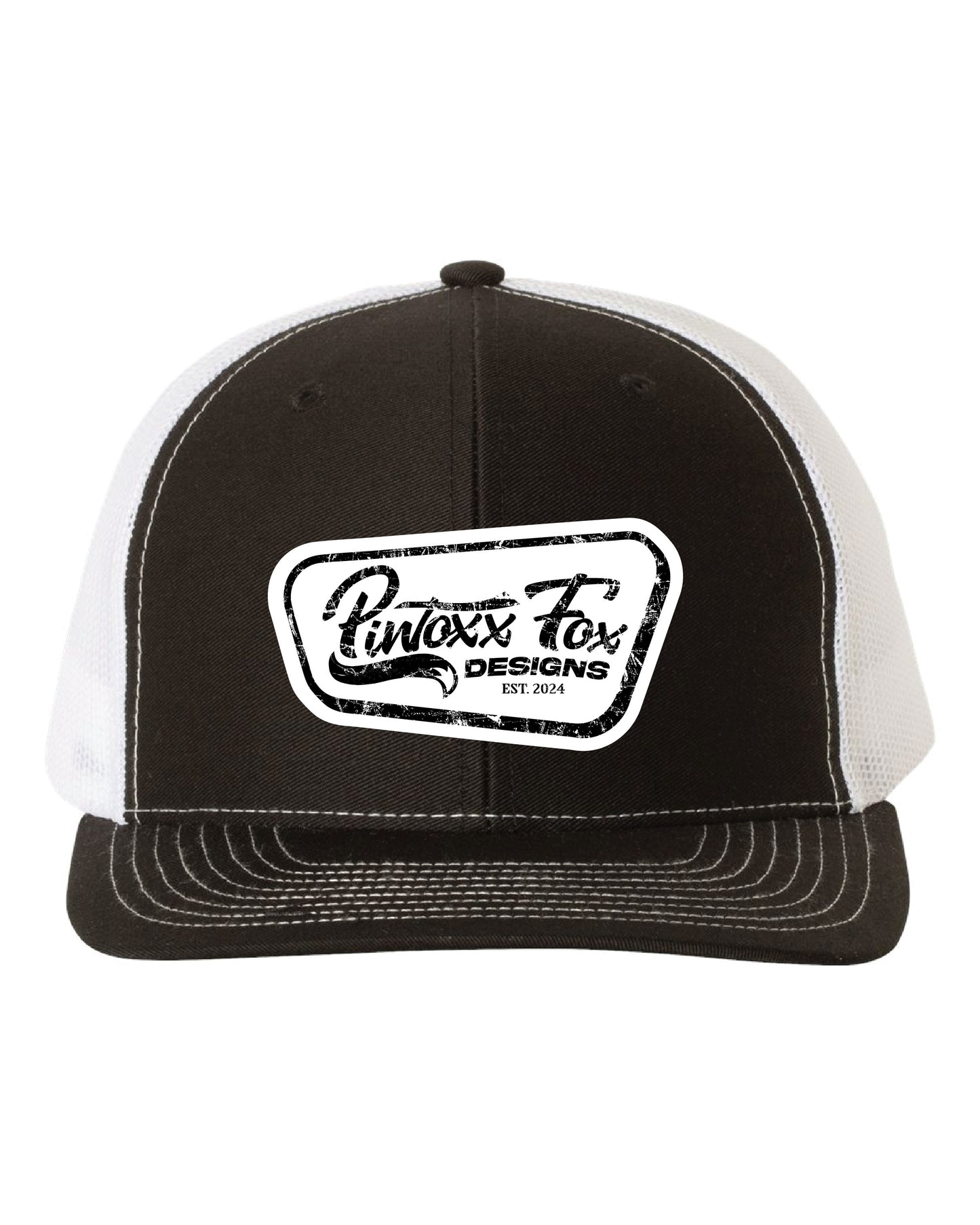 Black/White Richardson 112 - Vintage Inspired Leather Patch