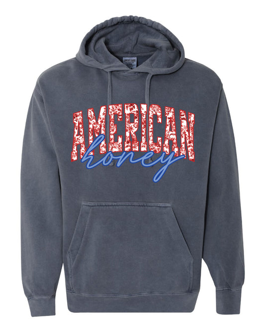 Comfort Colors American Honey Hoodie - Denim