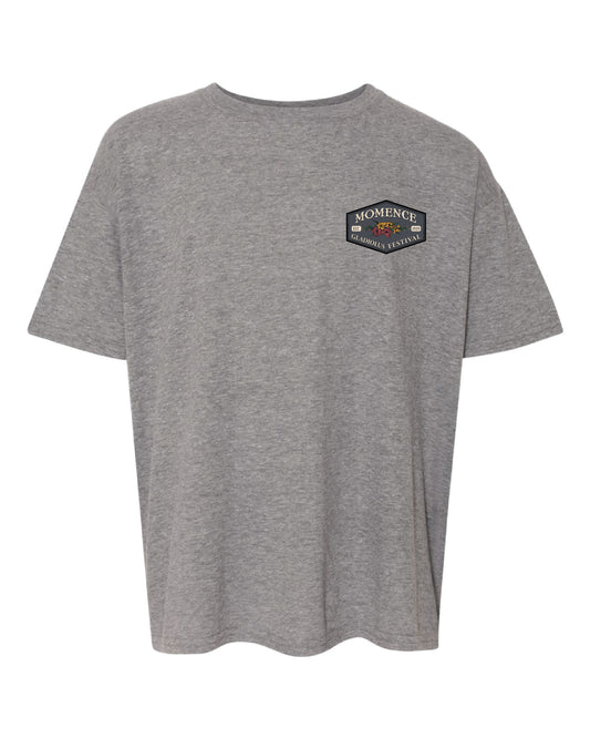 Youth Graphite Heather - Short Sleeve Tee - Left Chest Design