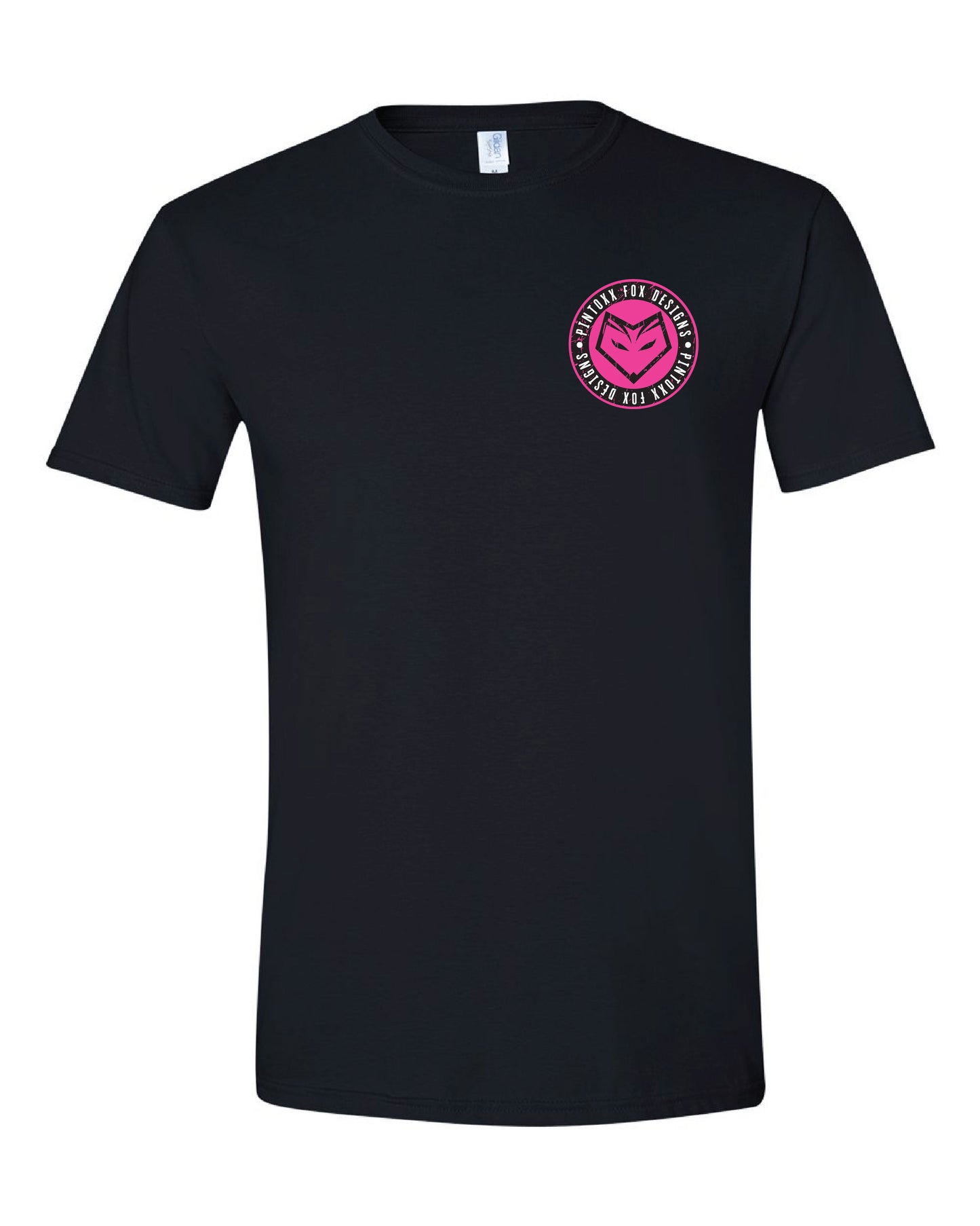 Breast Cancer Awareness Black Tee -  Left Chest and Back Design