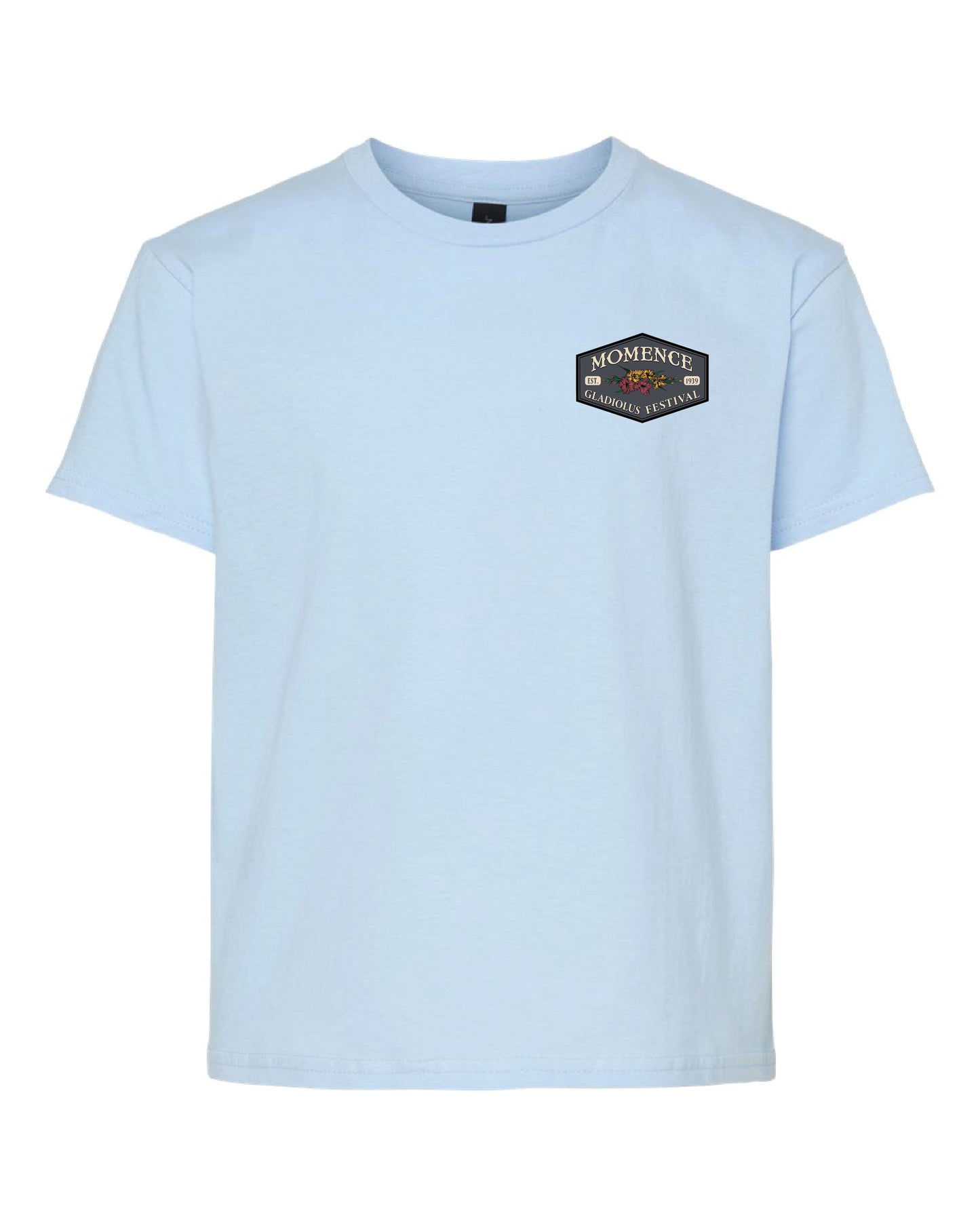 Youth Light Blue - Short Sleeve Tee - Left Chest Design