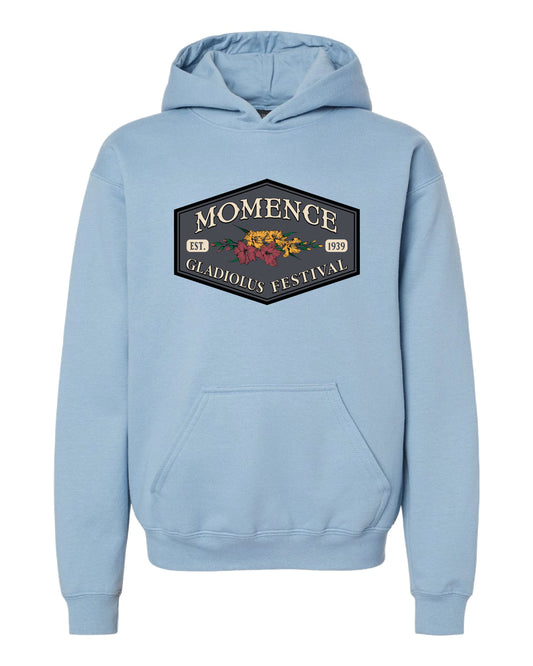 Youth Light Blue - Hooded Sweatshirt - Full Front Design
