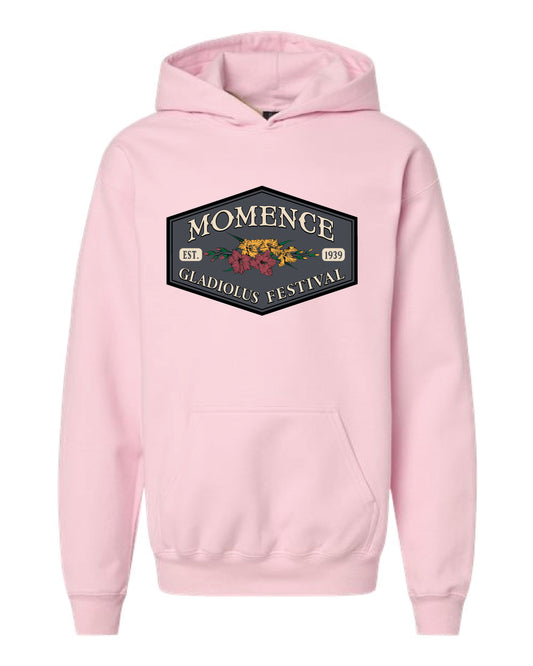 Youth Light Pink - Hooded Sweatshirt - Full Front Design