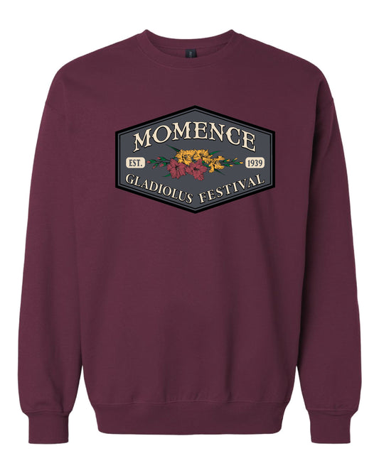 Adult Maroon - Crewneck Sweatshirt - Full Front Design
