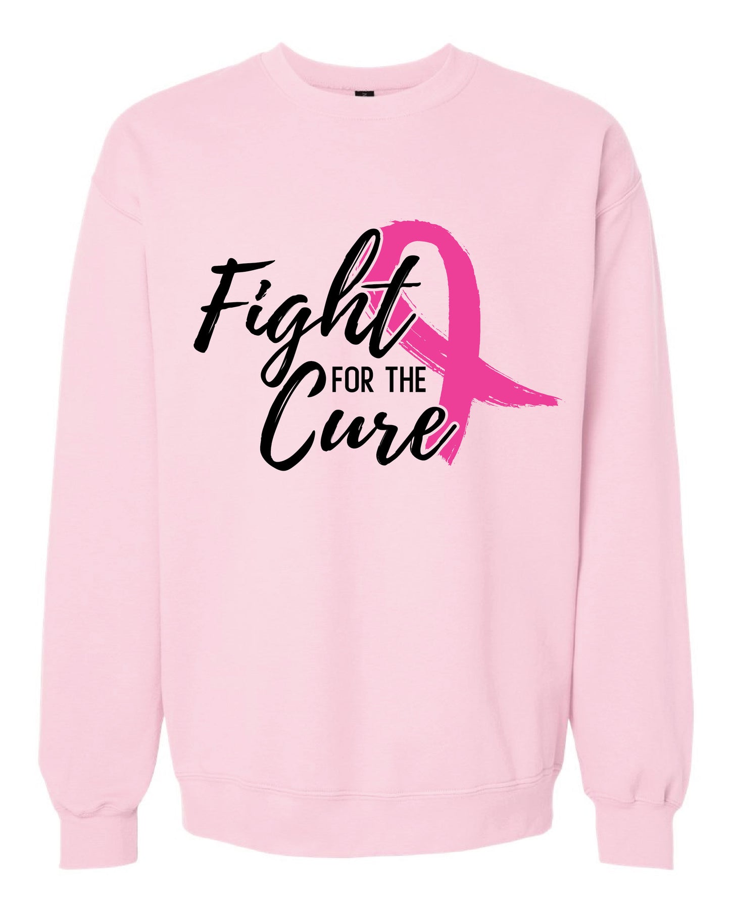 Breast Cancer Awareness Light Pink Crewneck - Full Front Design