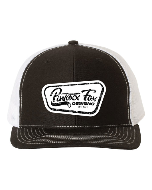 Black/White Richardson 112 - Vintage Inspired Leather Patch